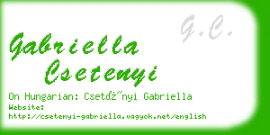 gabriella csetenyi business card